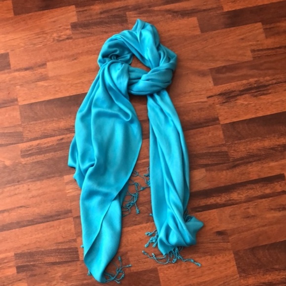 Pashmina NEW Azure Blue Scarf or Swim Wrap - $145 - Picture 1 of 7